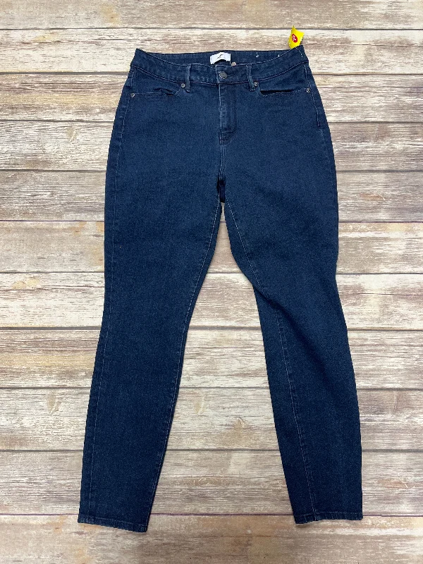 Jeans Skinny By Loft In Blue Denim, Size: 10