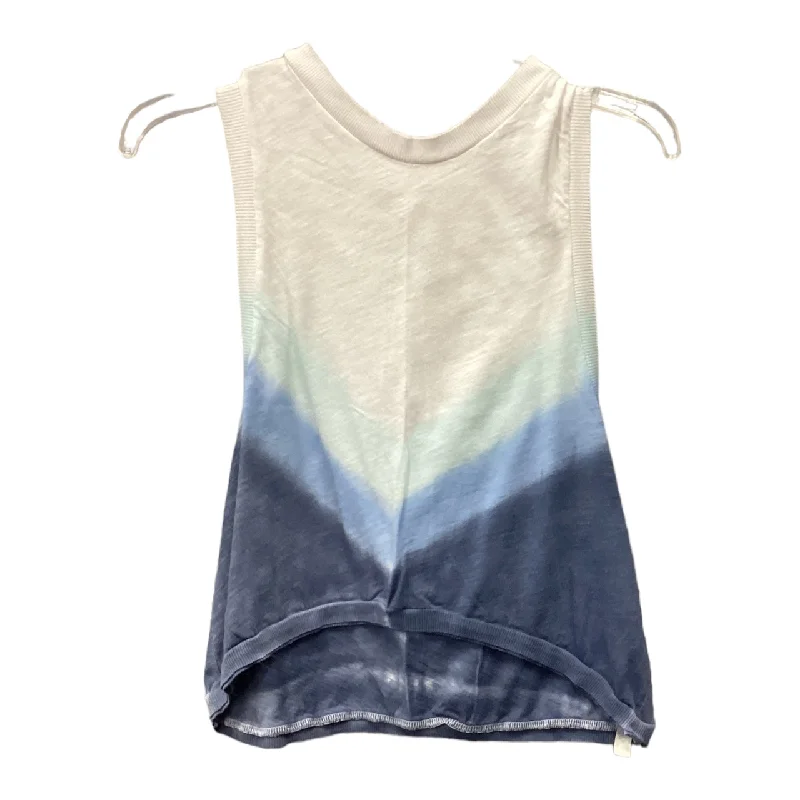 Top Sleeveless By Free People In Blue & White, Size: Xs