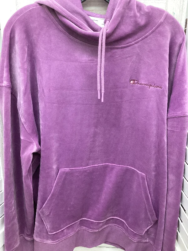 Sweatshirt Hoodie By Champion In Purple, Size: 2x