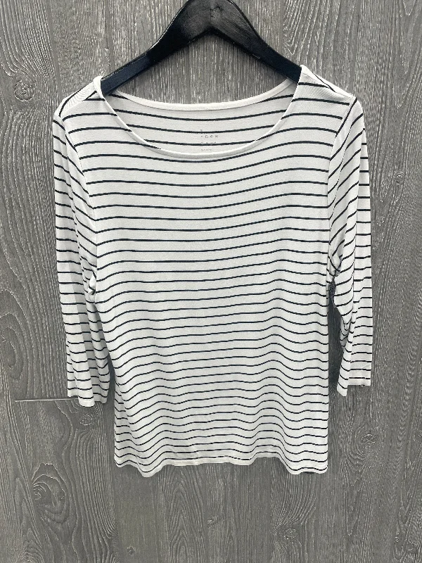 Top 3/4 Sleeve By A New Day In Striped Pattern, Size: Xl