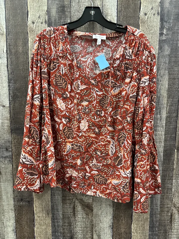 Top Long Sleeve By Jessica Simpson In Multi-colored, Size: Xl