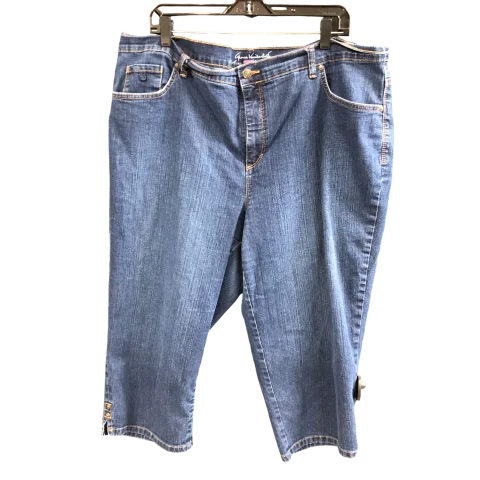 Capris By Gloria Vanderbilt In Denim, Size: Xxl