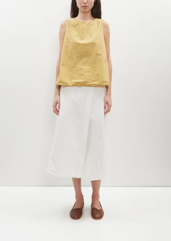 Wrap Cotton Canvas Skirt — Milk