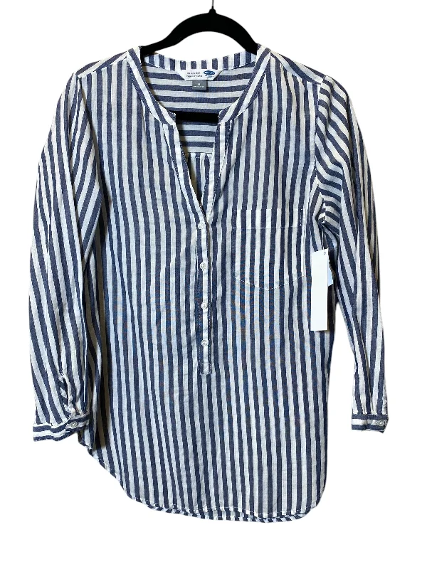 Tunic 3/4 Sleeve By Old Navy In Striped Pattern, Size: M