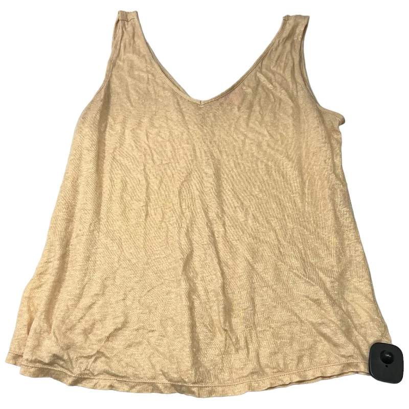 Top Sleeveless Designer By Lilly Pulitzer In Tan, Size: L