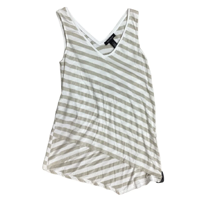 Top Sleeveless By White House Black Market In White & Yellow, Size: S