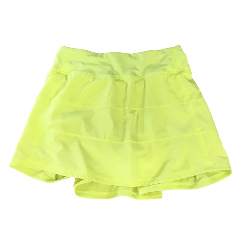 Athletic Skort By Lululemon In Yellow, Size: 2