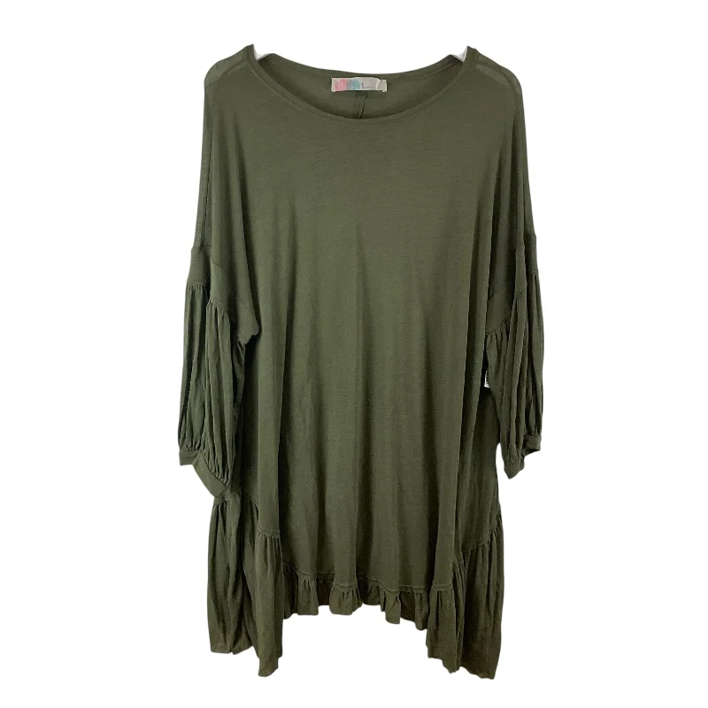 Top Long Sleeve By Free People In Green, Size: S