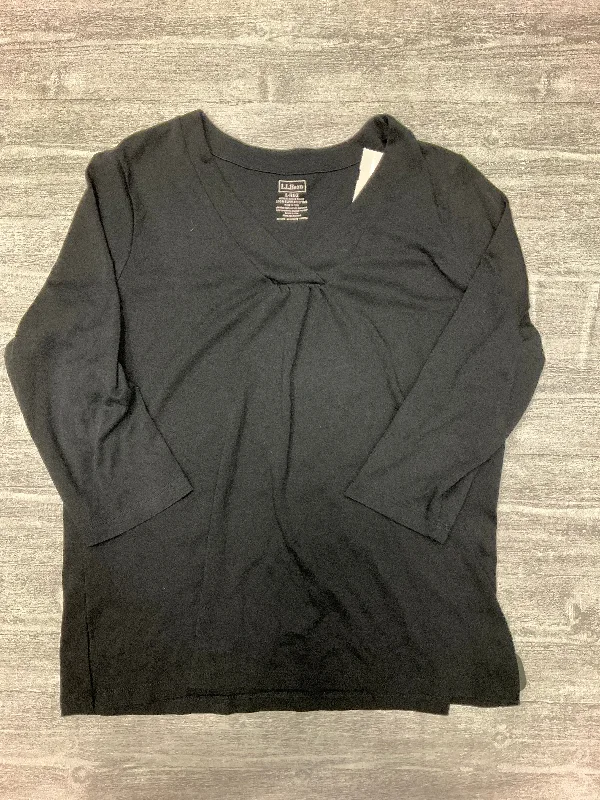 Top 3/4 Sleeve Basic By L.l. Bean In Black, Size: L