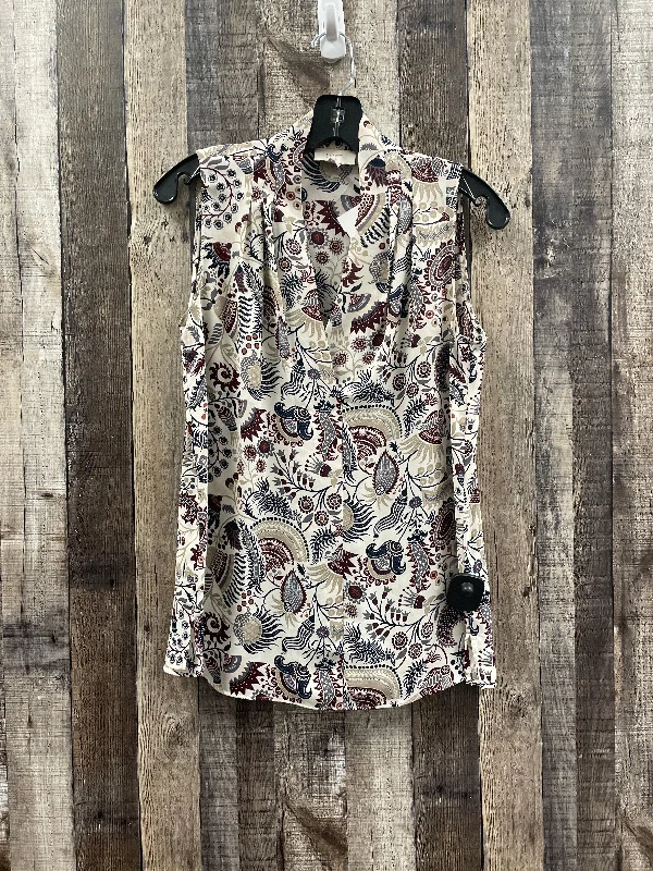 Blouse Sleeveless By Loft In Multi-colored, Size: Xs