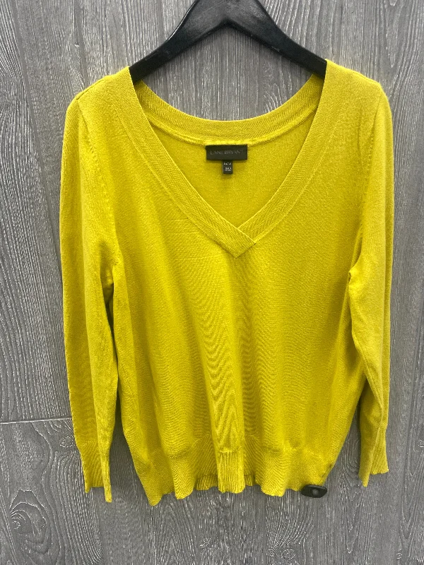 Top Long Sleeve By Lane Bryant In Yellow, Size: Xl