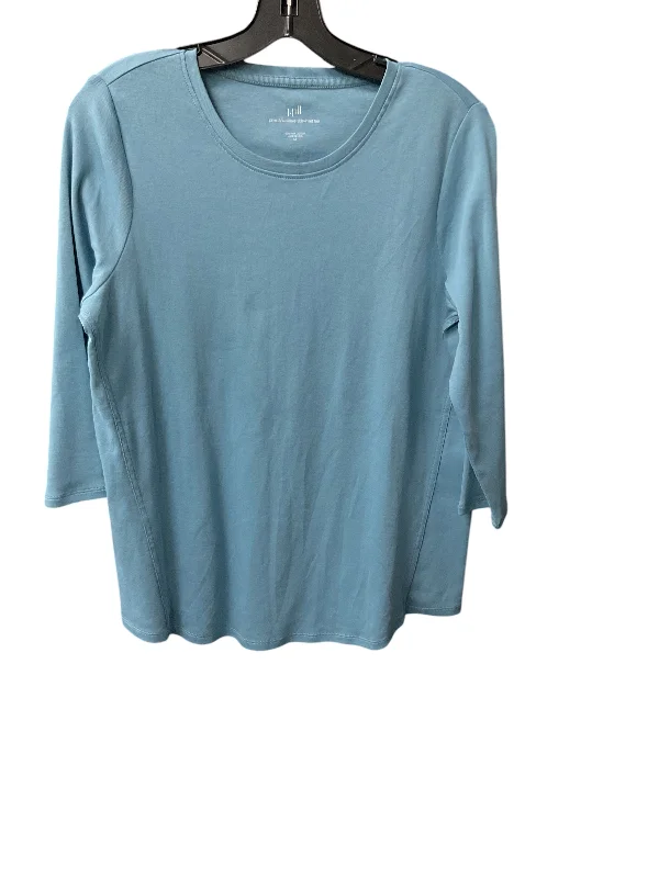 Top 3/4 Sleeve Basic By J. Jill In Blue, Size: M