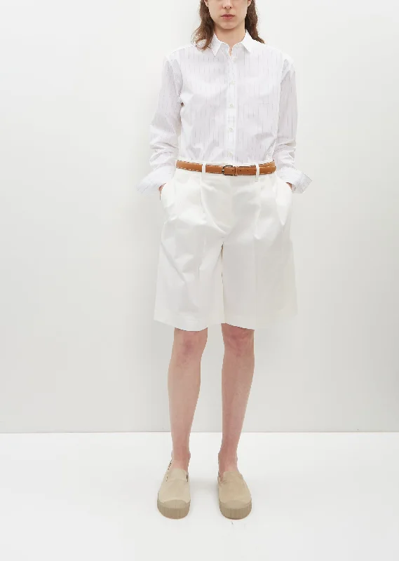 Relaxed Cotton Twill Shorts