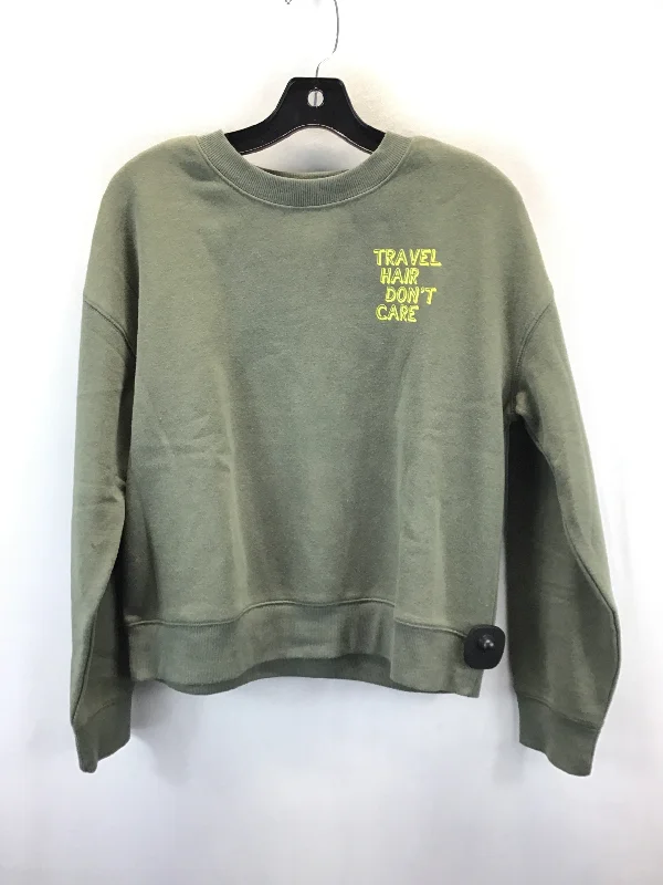 Sweatshirt Crewneck By Arizona In Green, Size: M