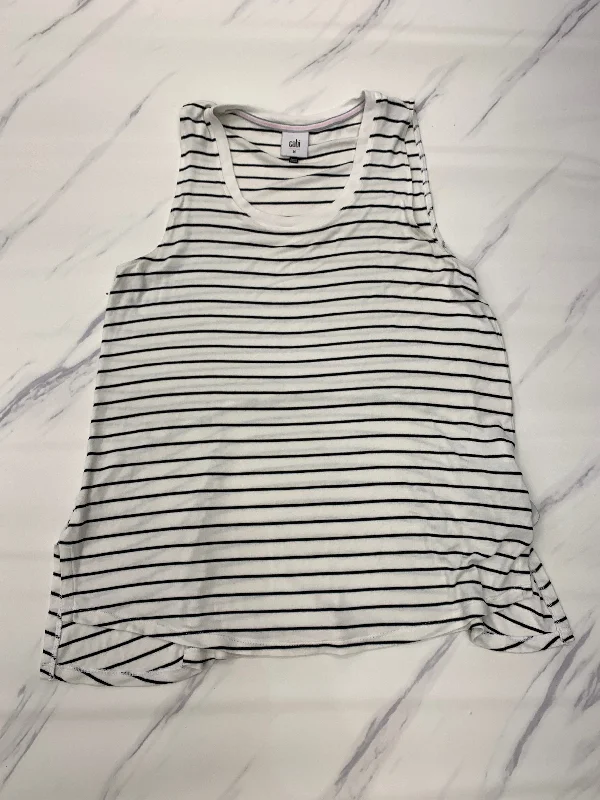 Top Sleeveless By Cabi In Striped Pattern, Size: M