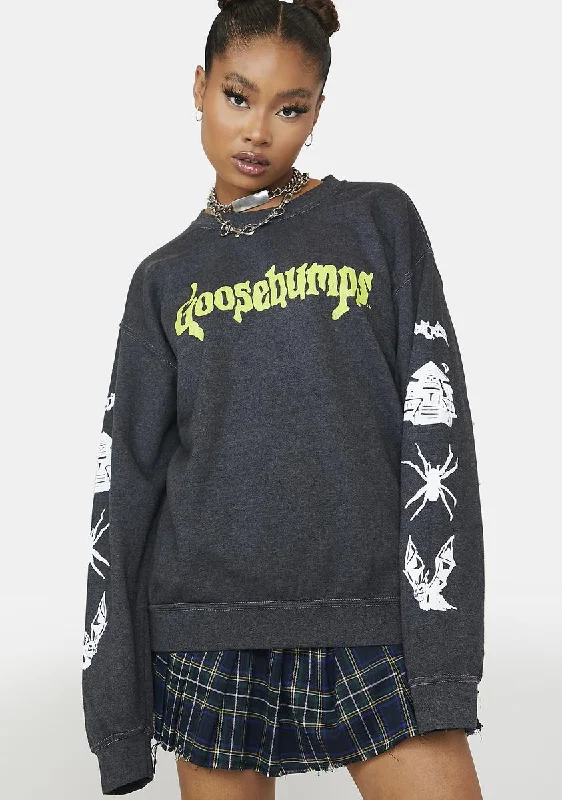 Goosebumps Spooky Sleeves Crewneck Sweater