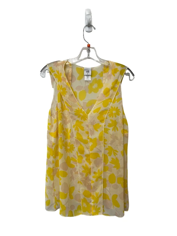 Yellow Top Sleeveless Cabi, Size M