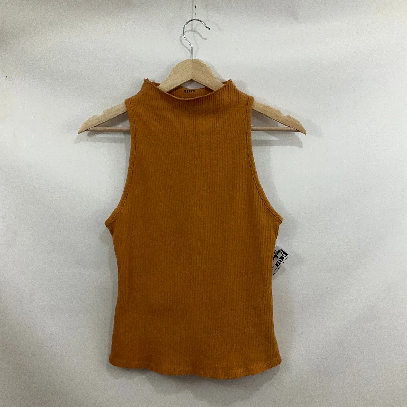 Top Sleeveless By Maeve In Orange, Size: M