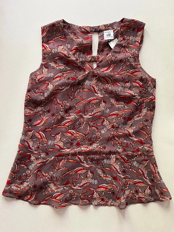 Blouse Sleeveless By Cabi In Floral, Size: S