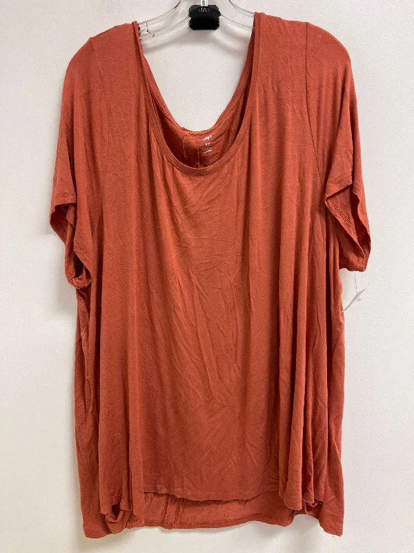 Top Short Sleeve Basic By Dip In Orange, Size: 3x