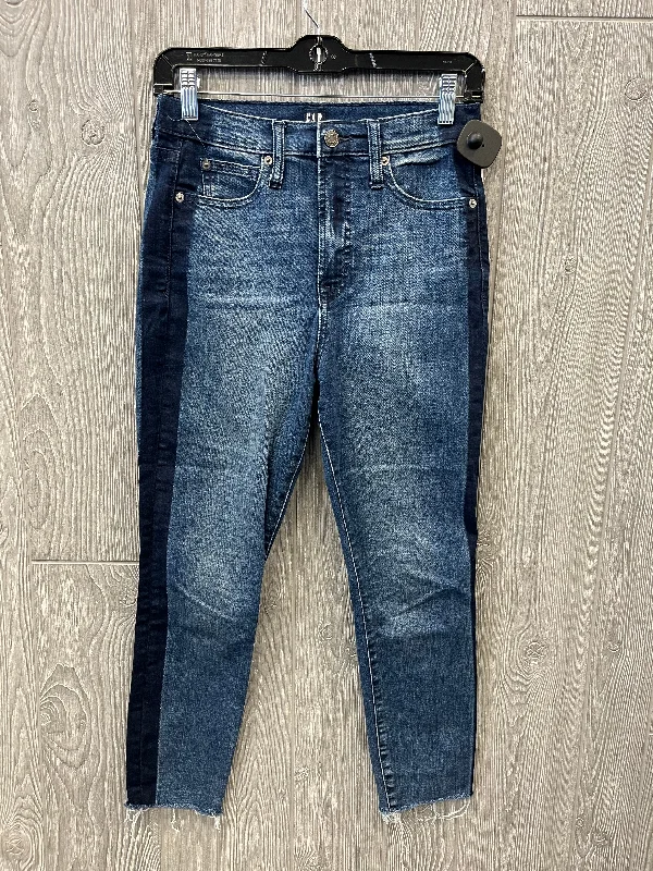 Jeans Cropped By Gap In Blue Denim, Size: 4