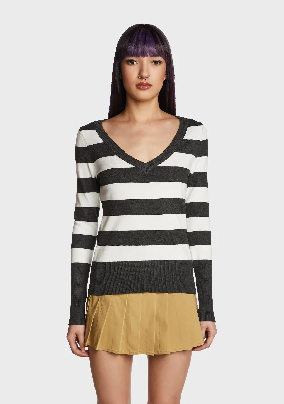 Your Own Path Striped Sweater