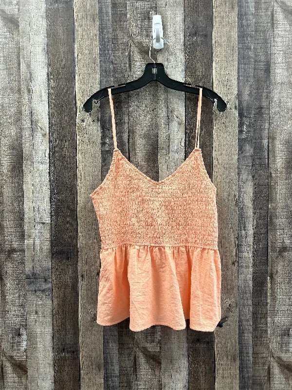 Top Sleeveless By Bibi In Orange, Size: Xl