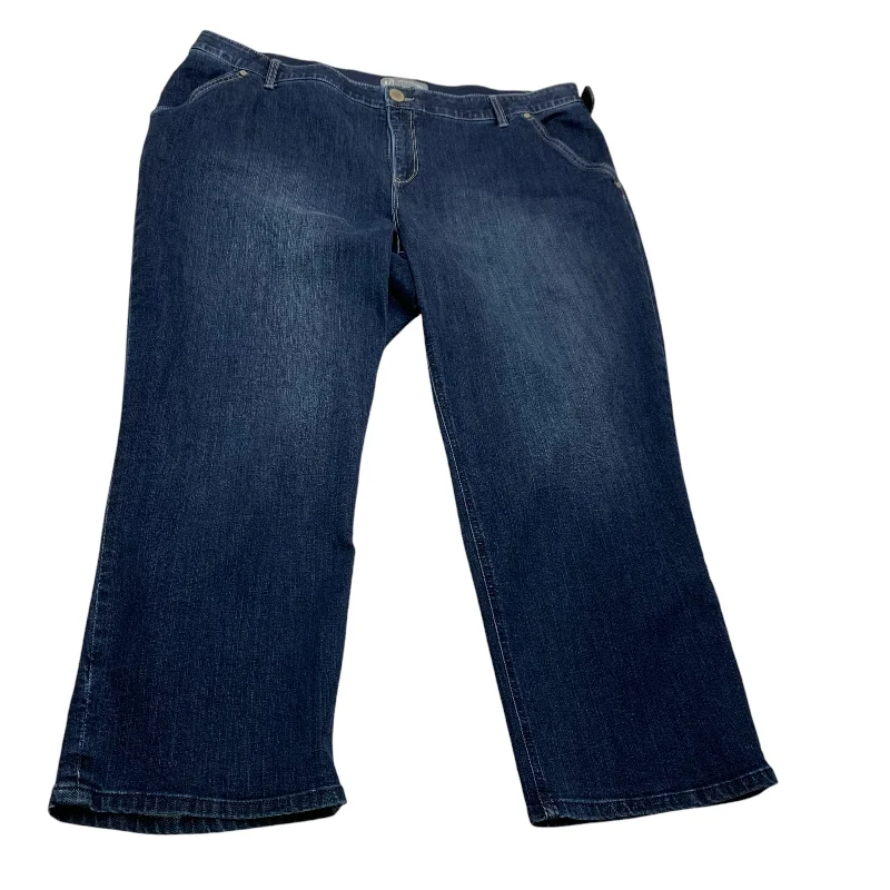 Jeans Straight By Wit & Wisdom In Blue Denim, Size: 22