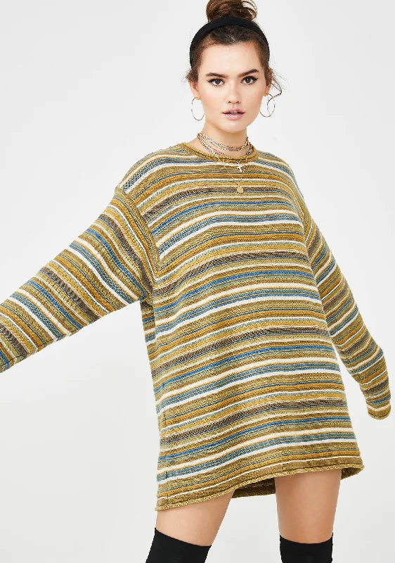 Vintage Striped Oversize Sweater