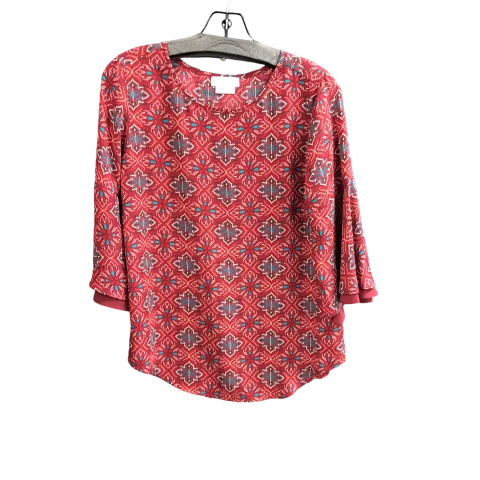 Top Short Sleeve By Van Heusen In Red, Size: Xs