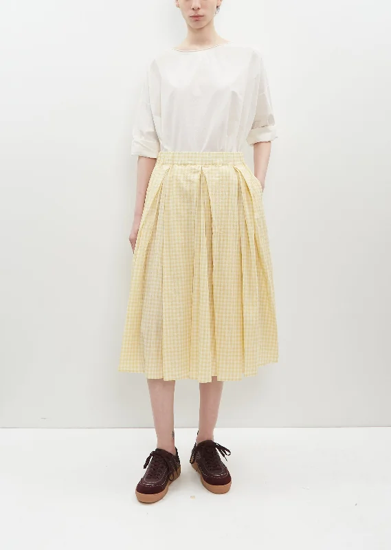 Cotton Check Skirt