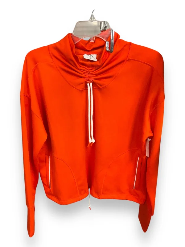 Top Long Sleeve By Sage In Orange, Size: S