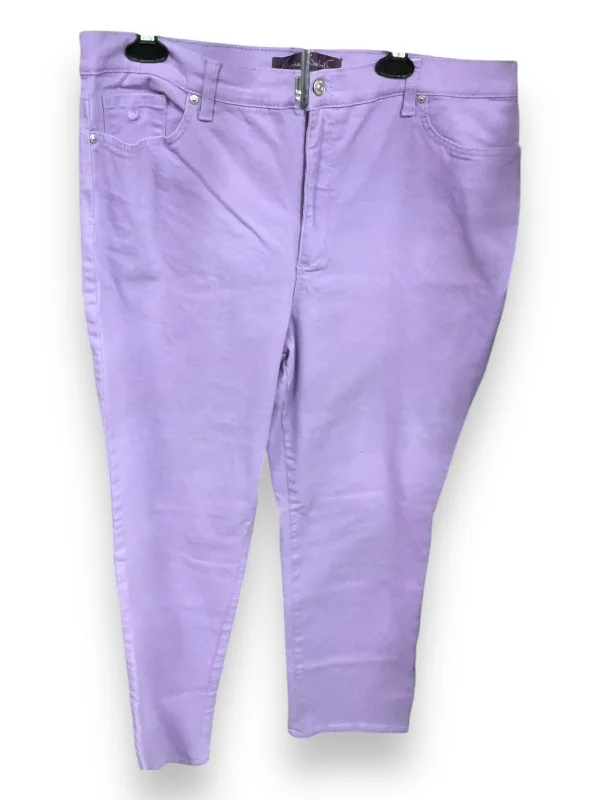 Jeans Skinny By Gloria Vanderbilt In Purple, Size: 18