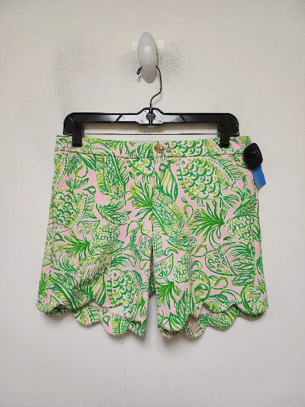 Shorts Designer By Lilly Pulitzer In Green & Pink, Size: 2