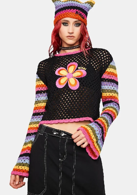 Bea Flower Power Rainbow Knit Jumper