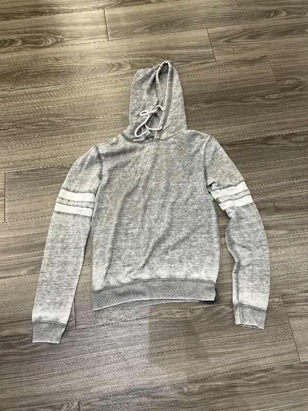 Sweatshirt Hoodie By Rue 21 In Grey & White, Size: S