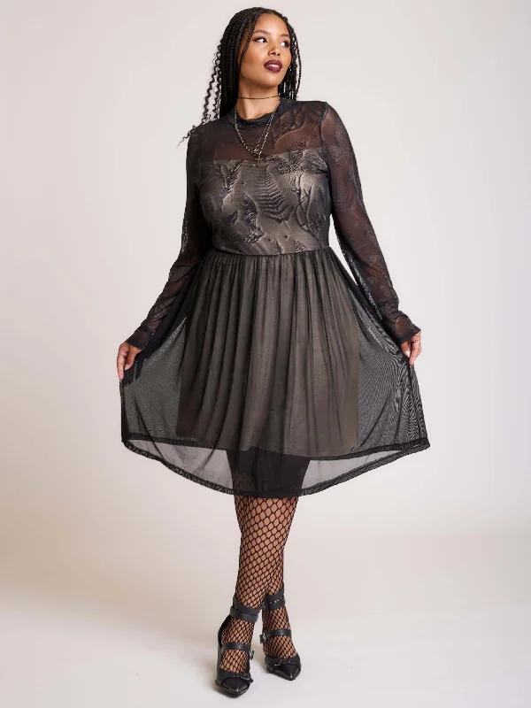 Bat Mesh Dress