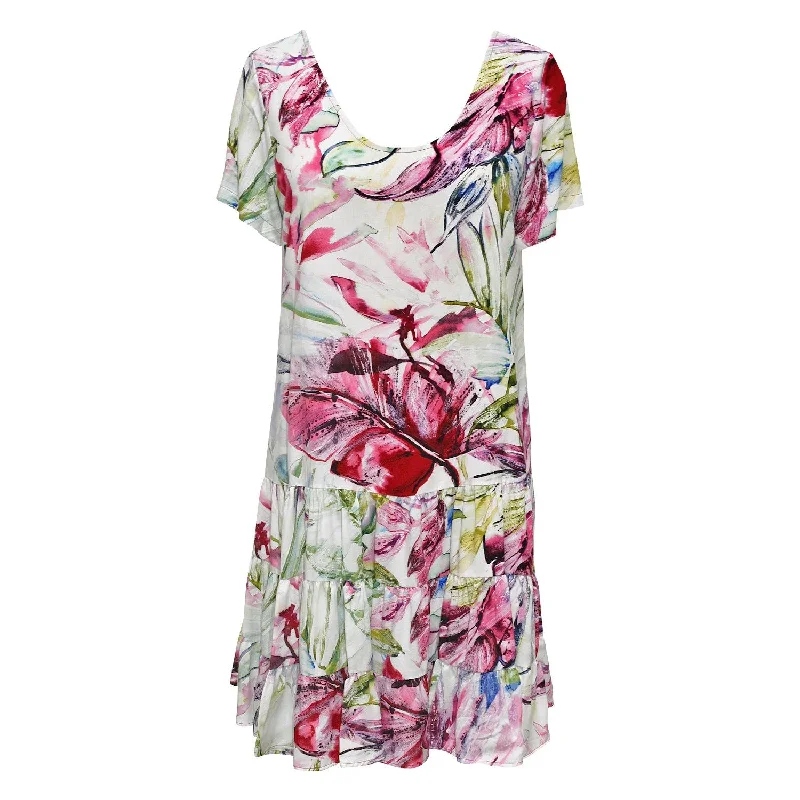 Hattie Dress - 'Akala (Pink) Wind Palm