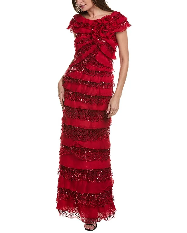 Tadashi Shoji Tiered Gown