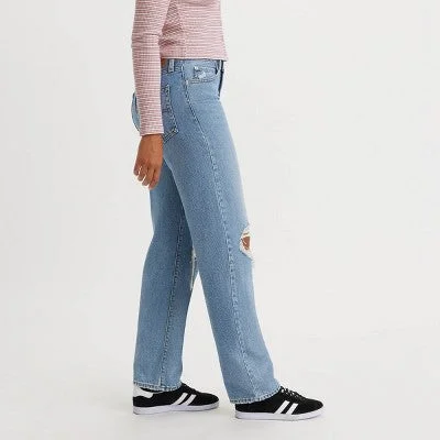 Levi's Women's Mid Rise Straight Leg Relaxed Jeans Loose