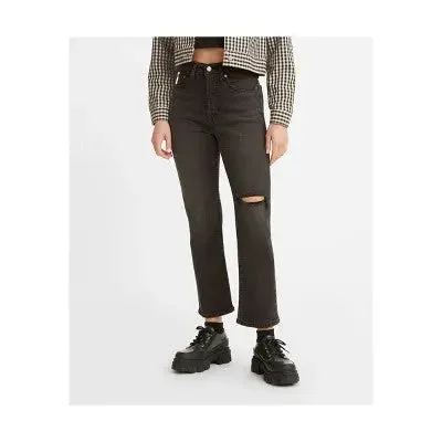 New - Levi's Women's High Rise Straight Leg Crop Jeans Snug Through Hip And Thigh