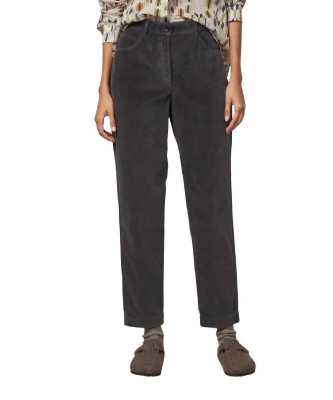 Pepite Velvet Pants In Charcoal